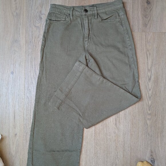 HUDSON Holly High Rise Crop Flare Green Pants - Size 27, 100% Cotton - MSRP $245 - Picture 2 of 8
